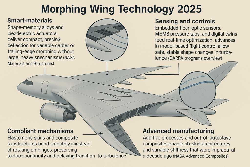 Morphing Wing Technology 2025: Materials, Control & Fabrication
