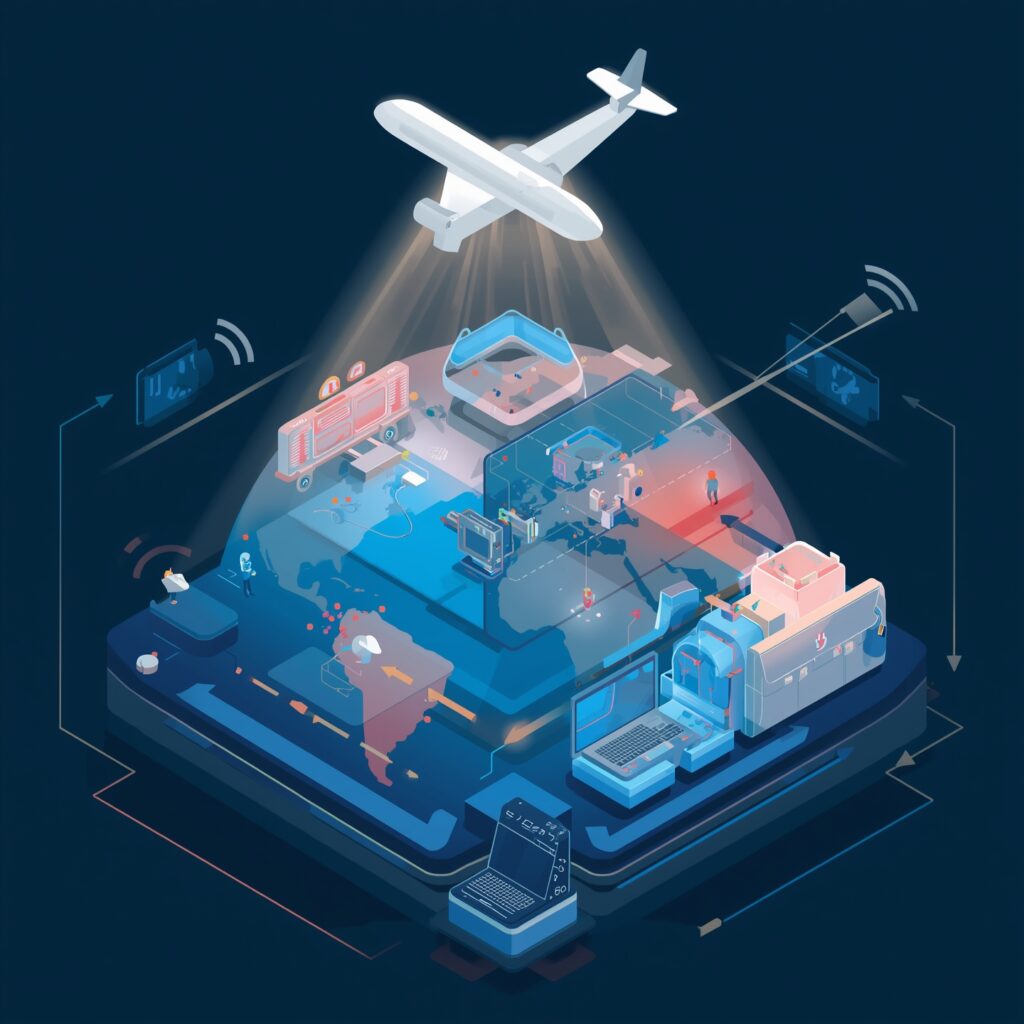 In-Flight Wi-Fi & Entertainment Systems Explained: Better UX, Higher NPS 2 Diagram of end-to-end in-flight connectivity: satellite and ground links feeding onboard Wi-Fi and IFE servers (2025).