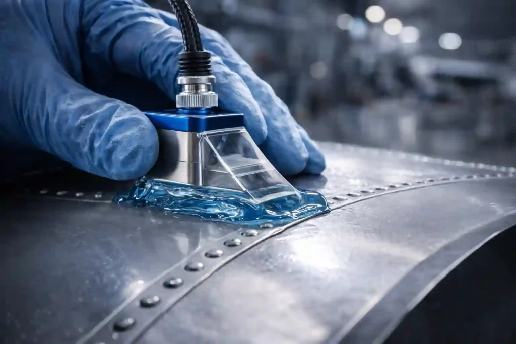 Angle beam ultrasonic probe