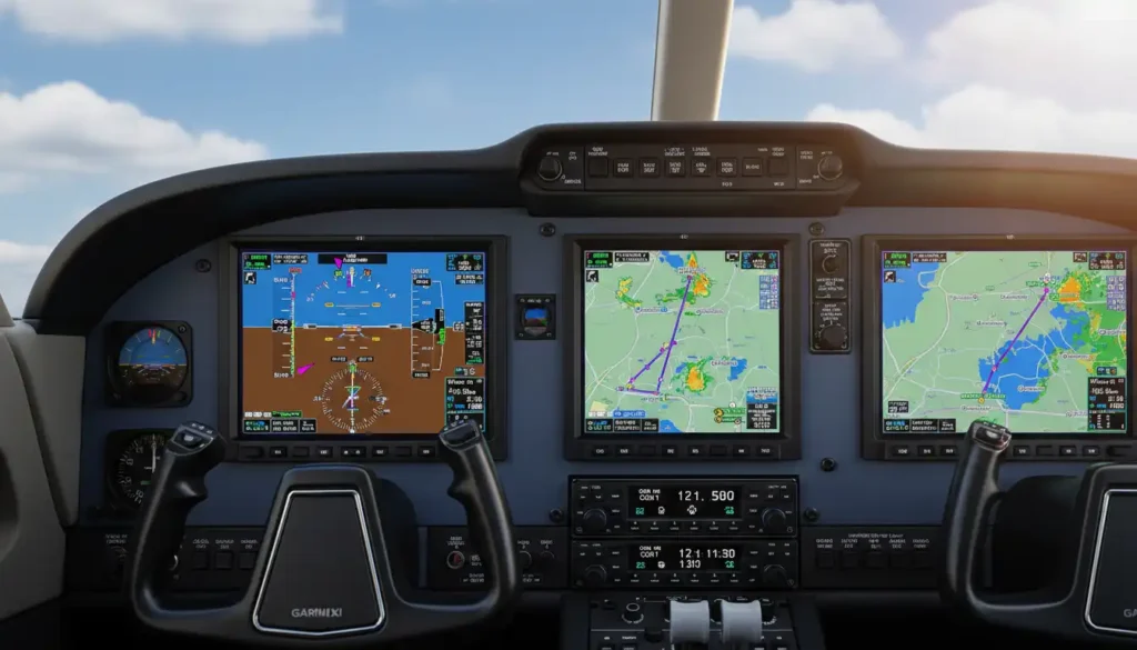 Best Flight Schools in Florida: A Cost Comparison for 2026 3 Modern glass cockpit avionics panel in flight training aircraft showing advanced instrumentation